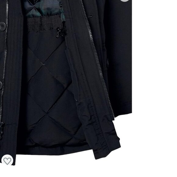 Goodthreads Black Down Filled Full Zip Button Front Hooded Parka Jacket Size XS - Picture 4 of 11